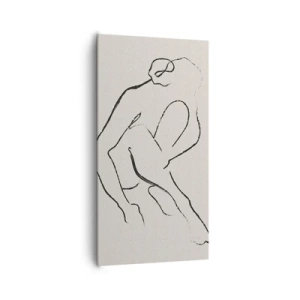 Cuadro sobre lienzo - Impresión de Imagen - Boceto íntimo - 65x120 cm