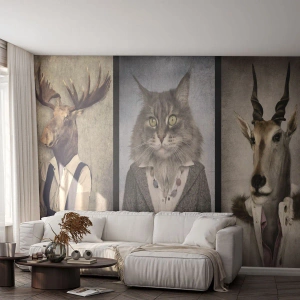Fotomural Autadhesivo Deluxe Sticker - Las pieles vuelven a estar de moda - Abstracción, Fantasía, Alce - 350x256 cm