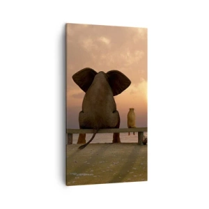 Cuadro sobre lienzo - Impresión de Imagen - Es bueno estar en silencio juntos - 45x80 cm