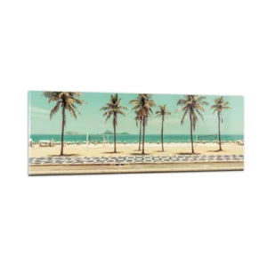 Cuadro sobre vidrio - Impresiones sobre Vidrio - En la playa - 90x30 cm