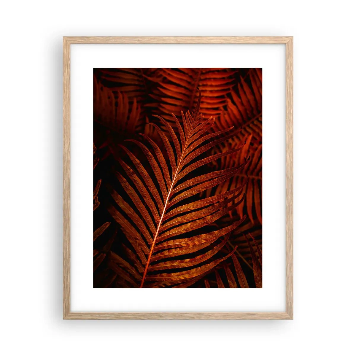 Póster en marco roble claro - Las brasas de la vida - 40x50 cm