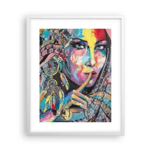 Póster en marco blanco - Silencio hasta que entiendas - 40x50 cm