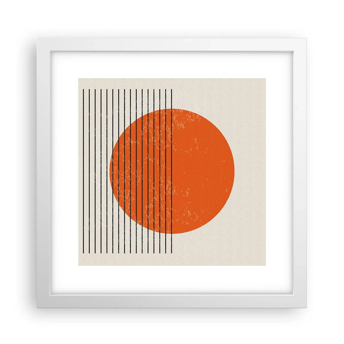 Póster en marco blanco - Siempre el sol - 30x30 cm