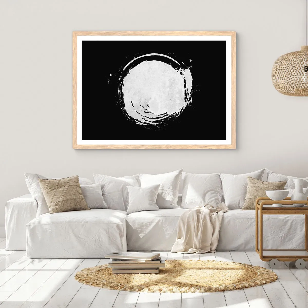 Póster en marco roble claro - La buena salida - 50x40 cm