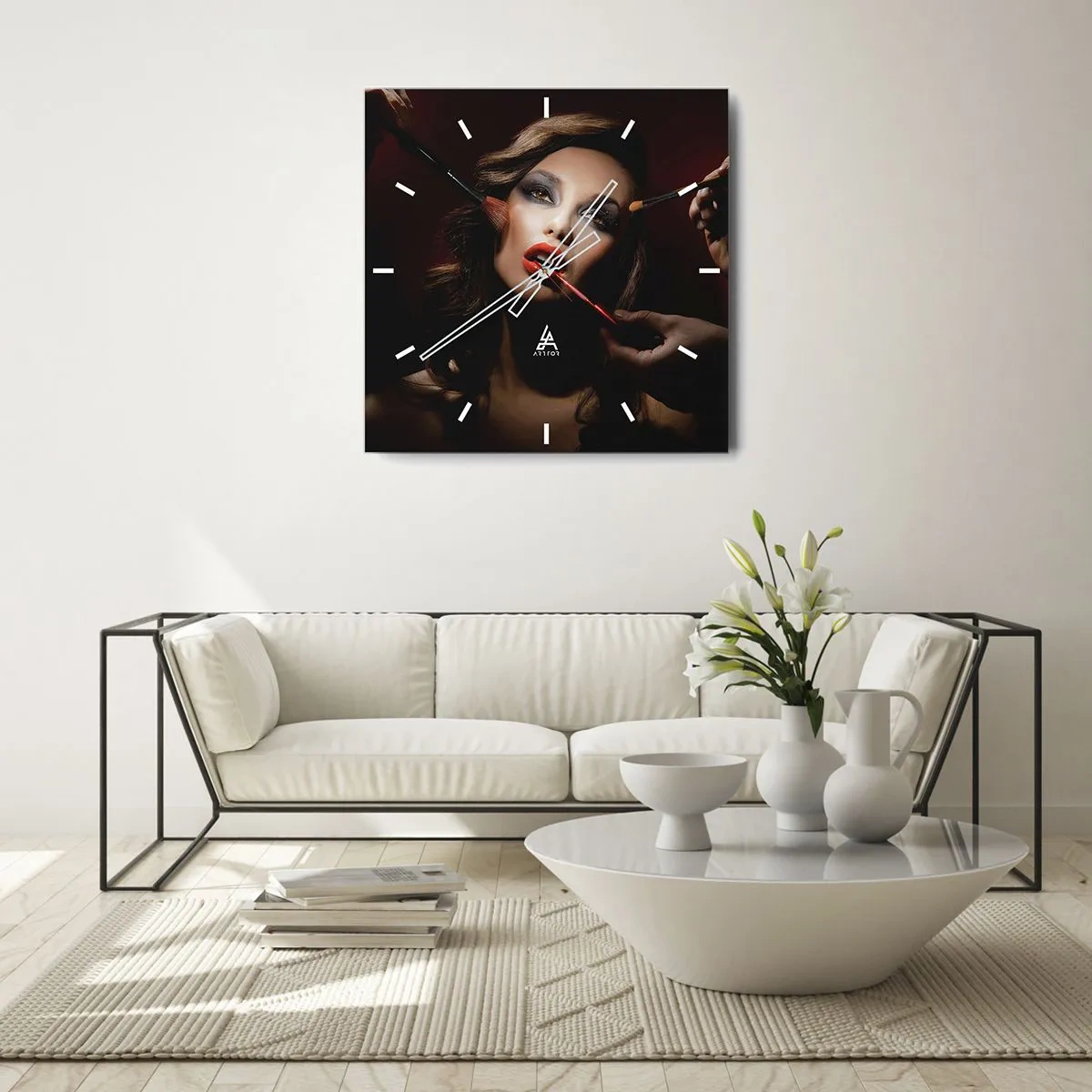 Reloj de pared - Reloj de vidrio - Hermoso y de ensueño - 30x30 cm