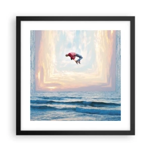 Póster en marco negro - A otra dimensión - 40x40 cm