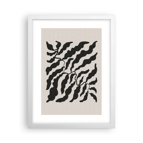 Póster en marco blanco - La naturaleza de un cuadrado - 30x40 cm