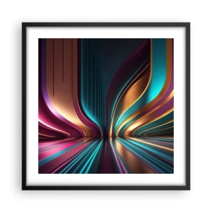 Póster en marco negro - Arquitectura de la luz - 50x50 cm