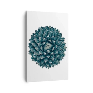 Cuadro sobre lienzo - Impresión de Imagen - Planta suculenta simétrica sobre un fondo blanco. - 80x120cm - Estrella del desierto - Decoración de pared moderna para salón y dormitorio ARTTOR