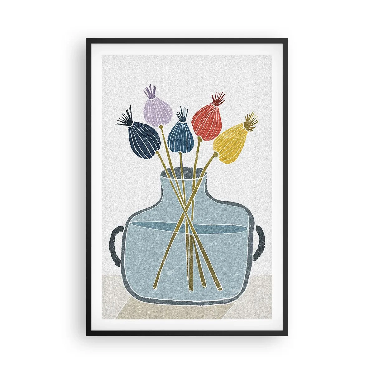 Póster en marco negro - Como una semilla de amapola - 61x91 cm