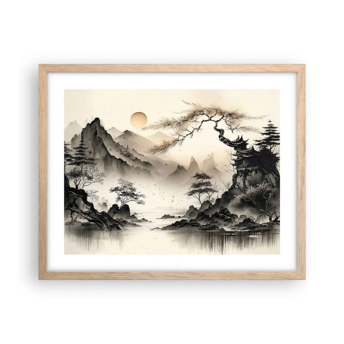 Póster en marco roble claro - El encanto único de Oriente - 50x40 cm