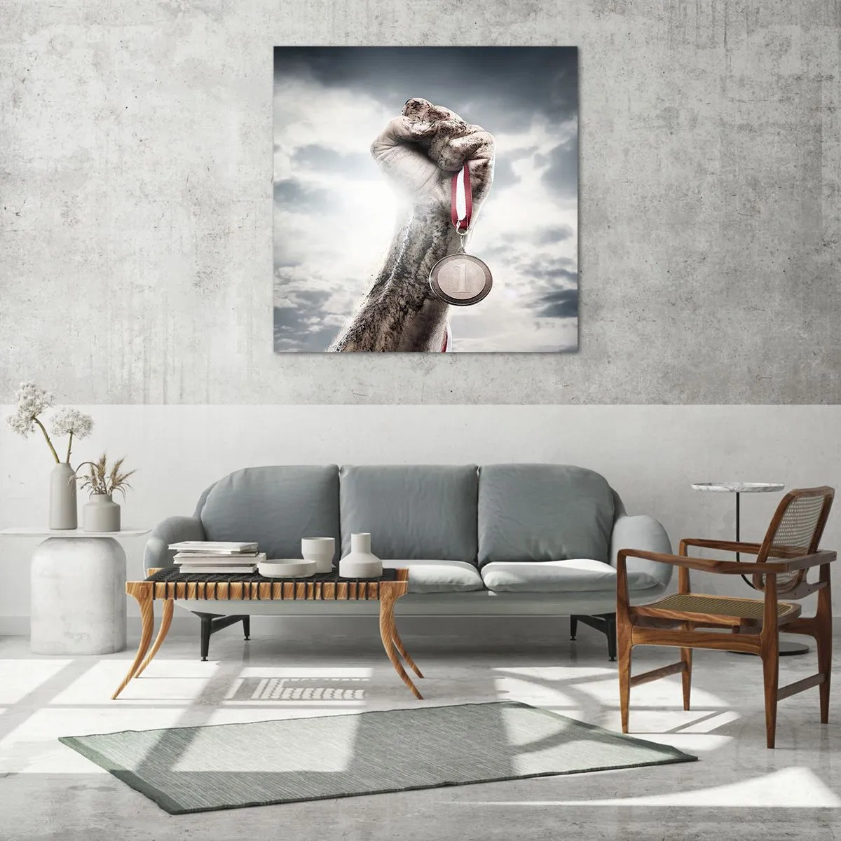 Cuadro sobre vidrio - Impresiones sobre Vidrio - Per aspera ad astra - 40x40 cm