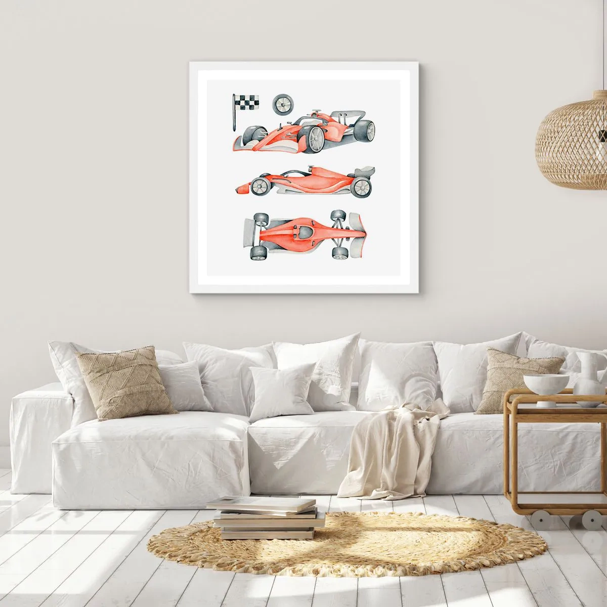 Póster en marco blanco - Para alcanzar un sueño - 30x30 cm