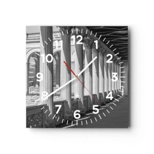Reloj de pared - Reloj de vidrio - Galería soleada - 30x30 cm