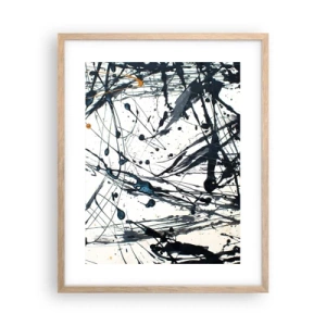 Póster en marco roble claro - ¿Con o sin sentido? - 40x50 cm