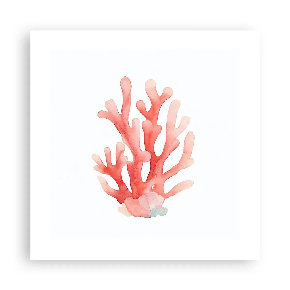 Póster - La hermosura del color coral - 40x40 cm