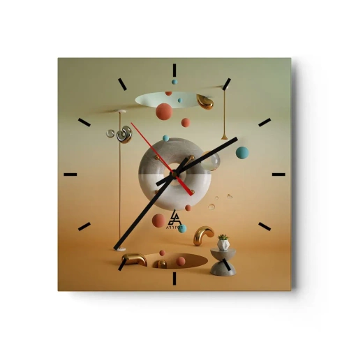 Reloj de pared - Reloj de vidrio - Todo puede suceder - 40x40 cm