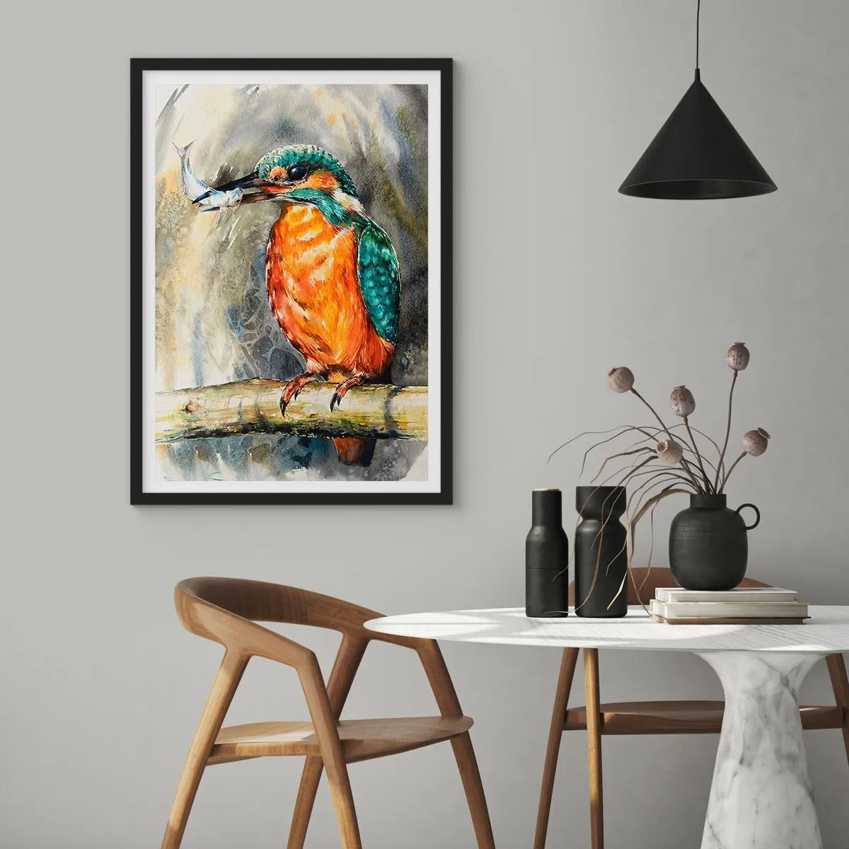 Póster en marco negro - La ley de la naturaleza - 30x40 cm