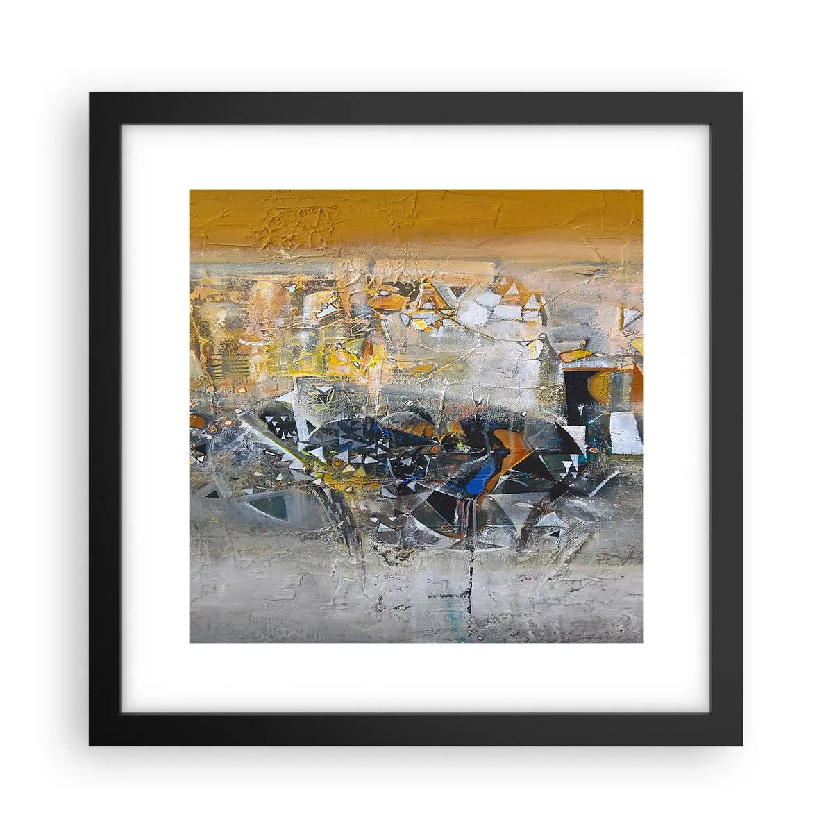 Póster en marco negro - Todo se pondrá en su sitio - 30x30 cm