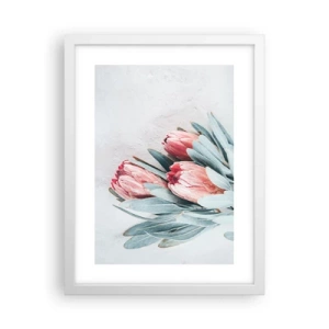 Póster en marco blanco - Avergonzada de su propia belleza - 30x40 cm