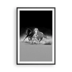 Póster en marco negro - El galope de la libertad - 61x91 cm