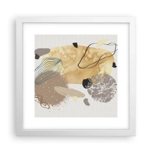 Póster en marco blanco - Plumología aplicada - 30x30 cm