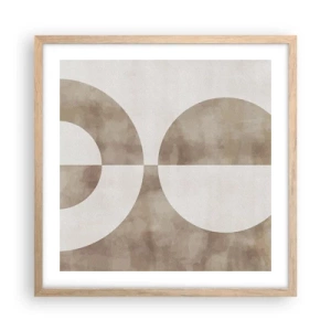 Póster en marco roble claro - Similitudes y diferencias - 50x50 cm