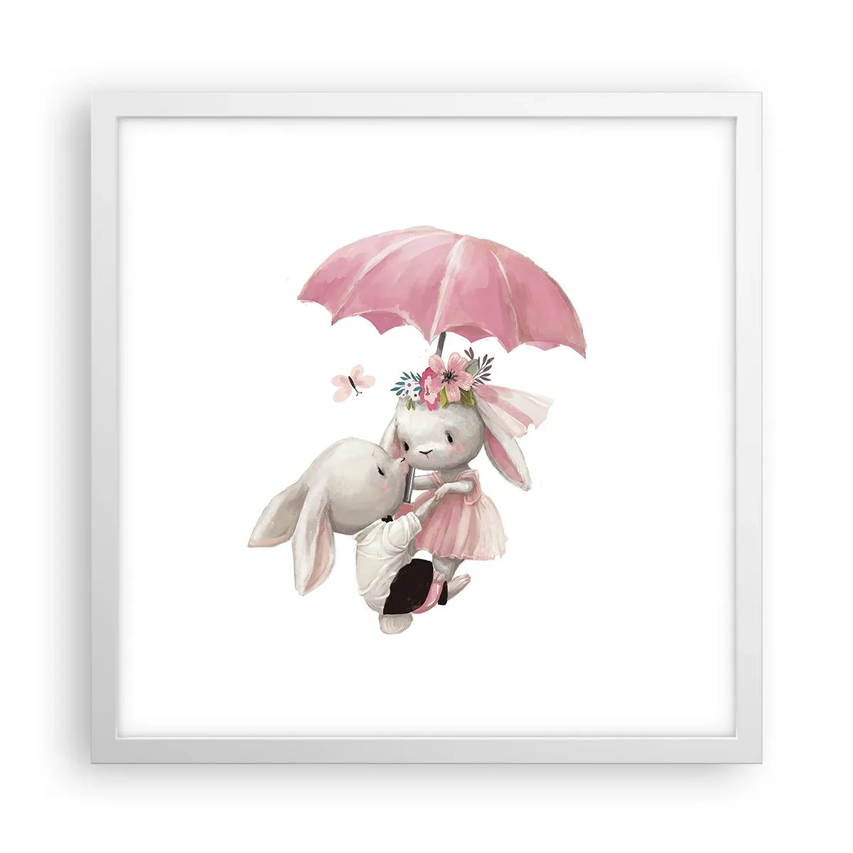 Póster en marco blanco - Esto es amor - 40x40 cm