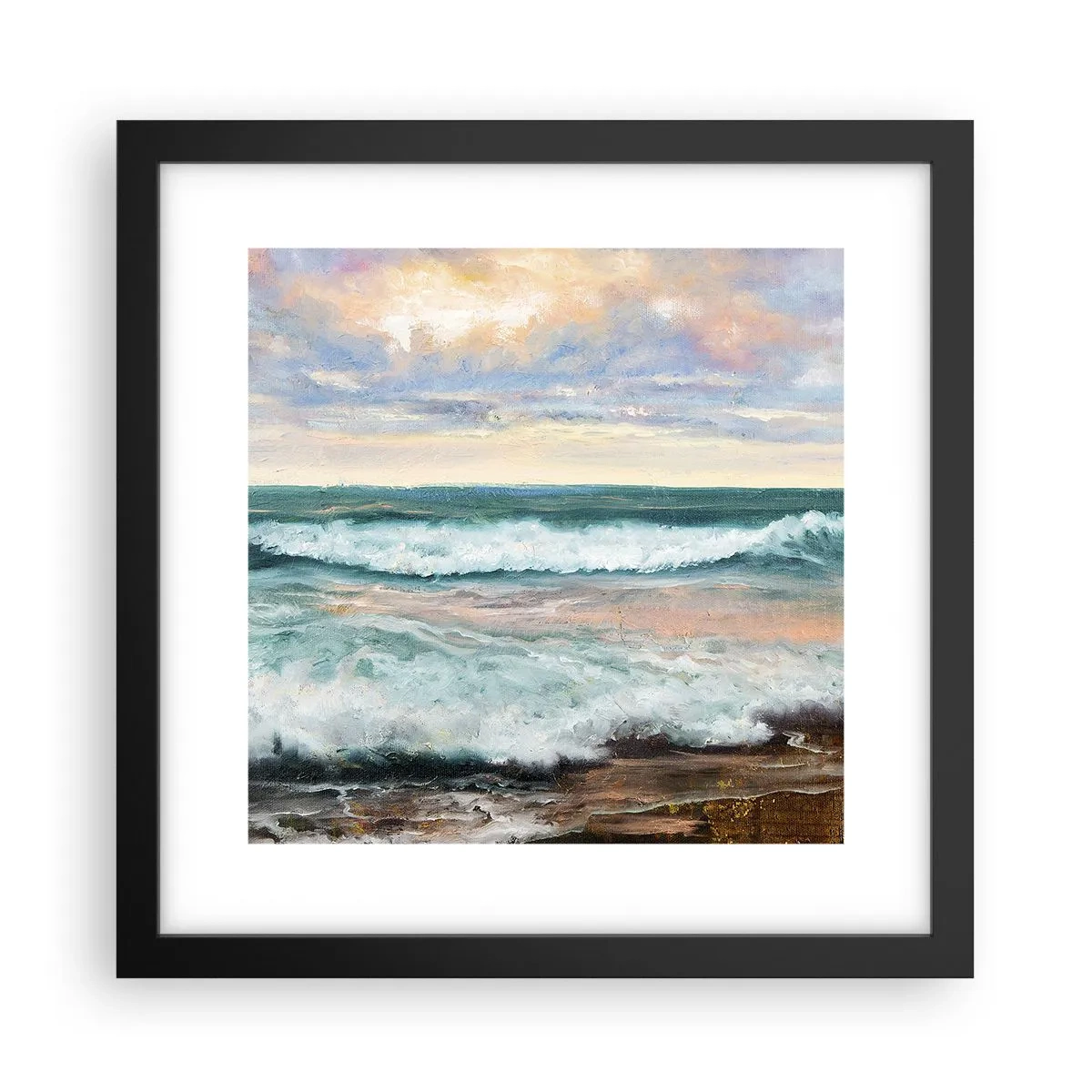 Póster en marco negro - Aquí suavizarás tu alma - 30x30 cm