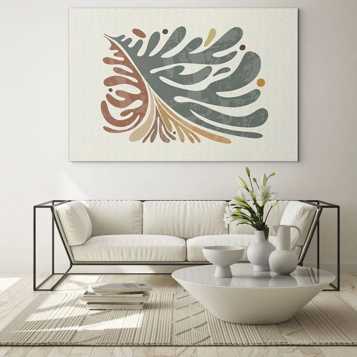 Cuadro sobre vidrio - Impresiones sobre Vidrio - Hoja multicolor - 70x50 cm