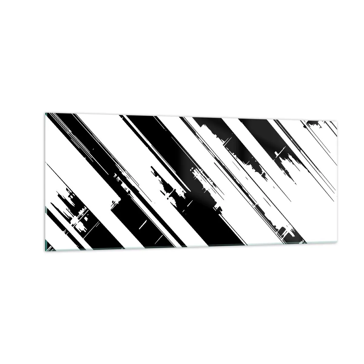 Cuadro sobre vidrio - Impresiones sobre Vidrio - Composición intensa y dinámica - 100x40 cm