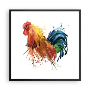 Póster en marco negro - Un manto real, un orgullo real - 60x60 cm