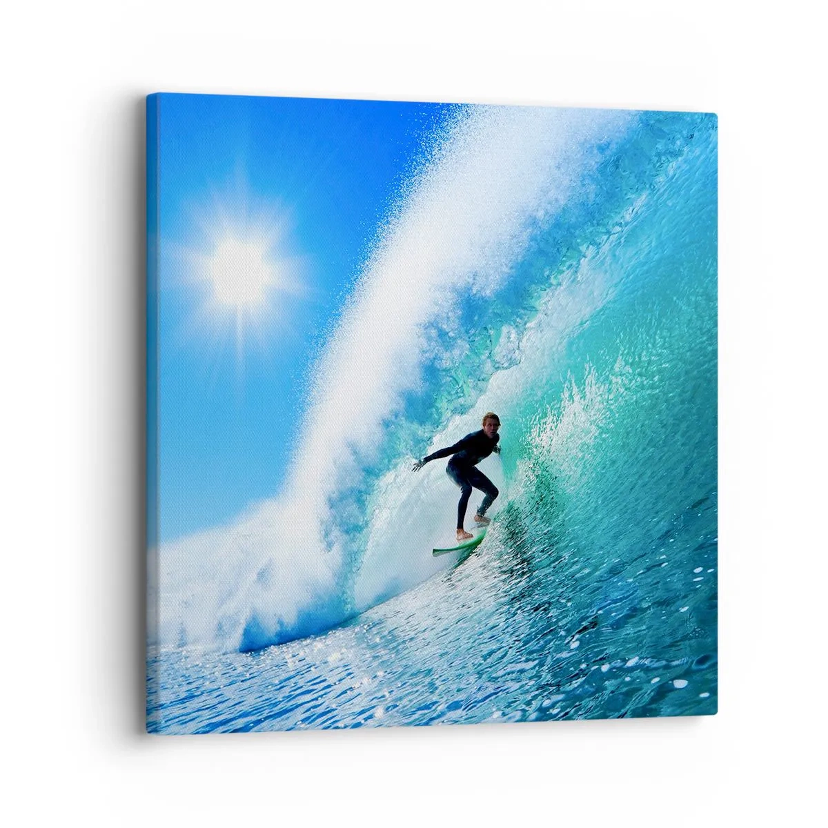 Cuadro sobre lienzo - Impresión de Imagen - A través de la gran ola - 30x30 cm