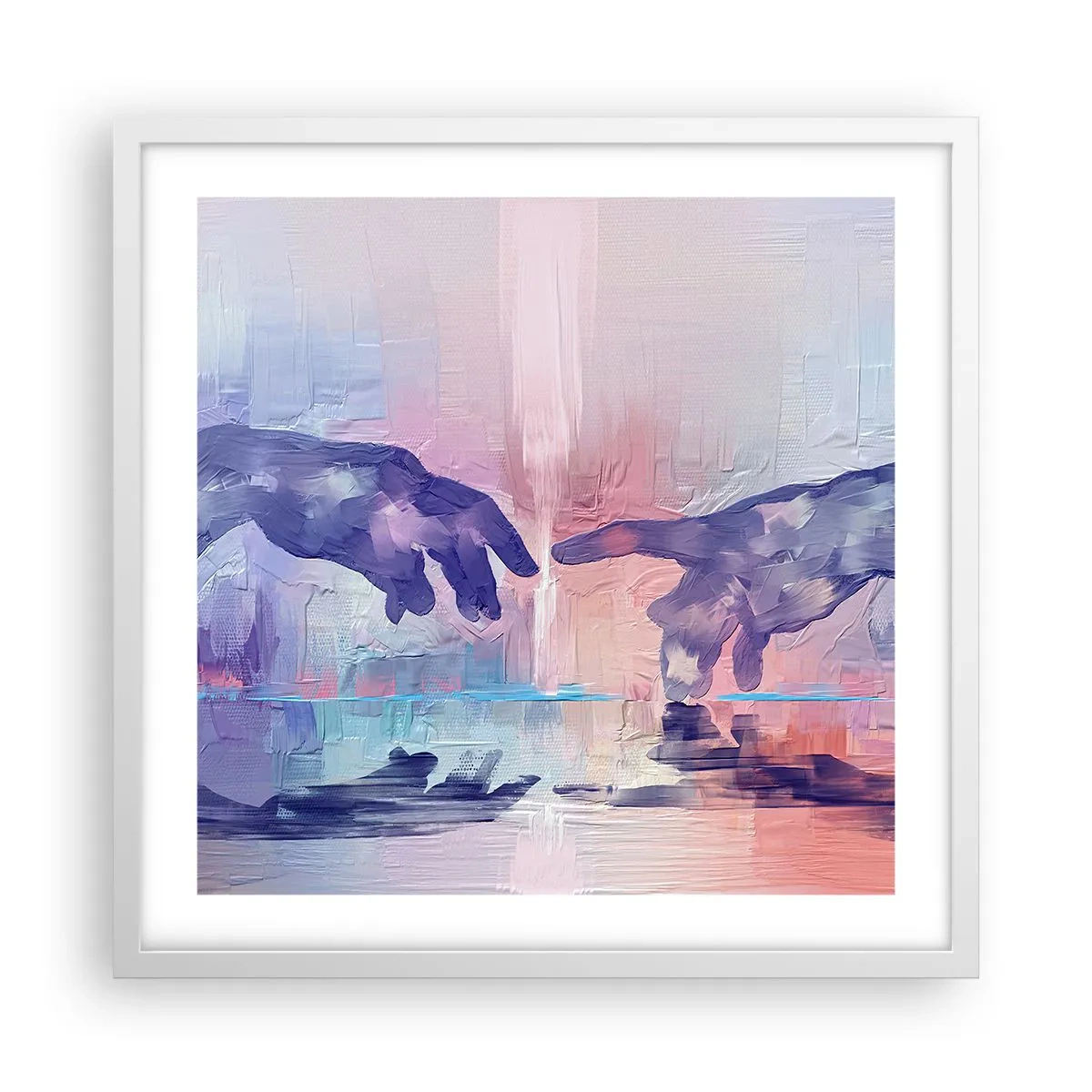 Póster en marco blanco - Chispa divina de vida - 50x50 cm