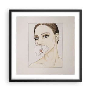 Póster en marco negro - Elegancia y belleza - 50x50 cm