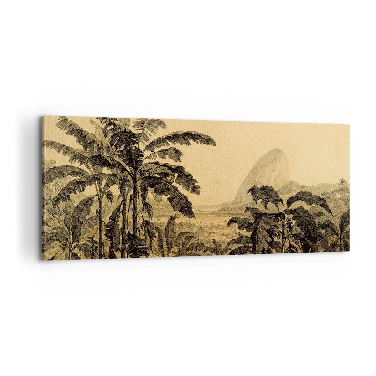 Cuadro sobre lienzo - Impresión de Imagen - En un ambiente colonial - 100x40 cm