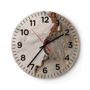 Reloj de pared - Reloj de vidrio - En la frontera de los colores - 40x40 cm