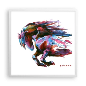 Póster en marco blanco - En éxtasis - 60x60 cm