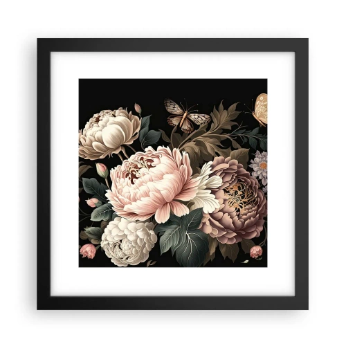 Póster en marco negro - En estilo barroco - 30x30 cm