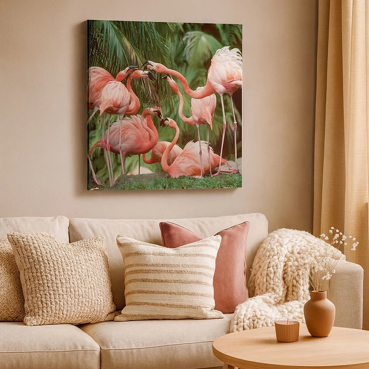 Cuadro sobre lienzo - Impresión de Imagen - Cotilleos de la tarde - 30x30 cm