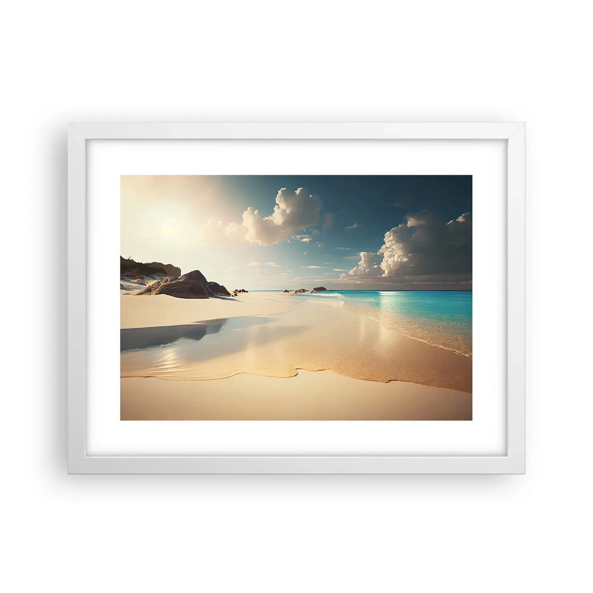 Póster en marco blanco - Un día de ensueño - 40x30 cm