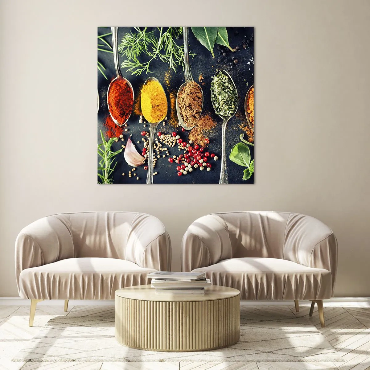 Cuadro sobre vidrio - Impresiones sobre Vidrio - Magia culinaria - 60x60 cm