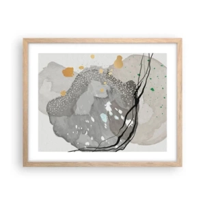 Póster en marco roble claro - Composición orgánica - 50x40 cm