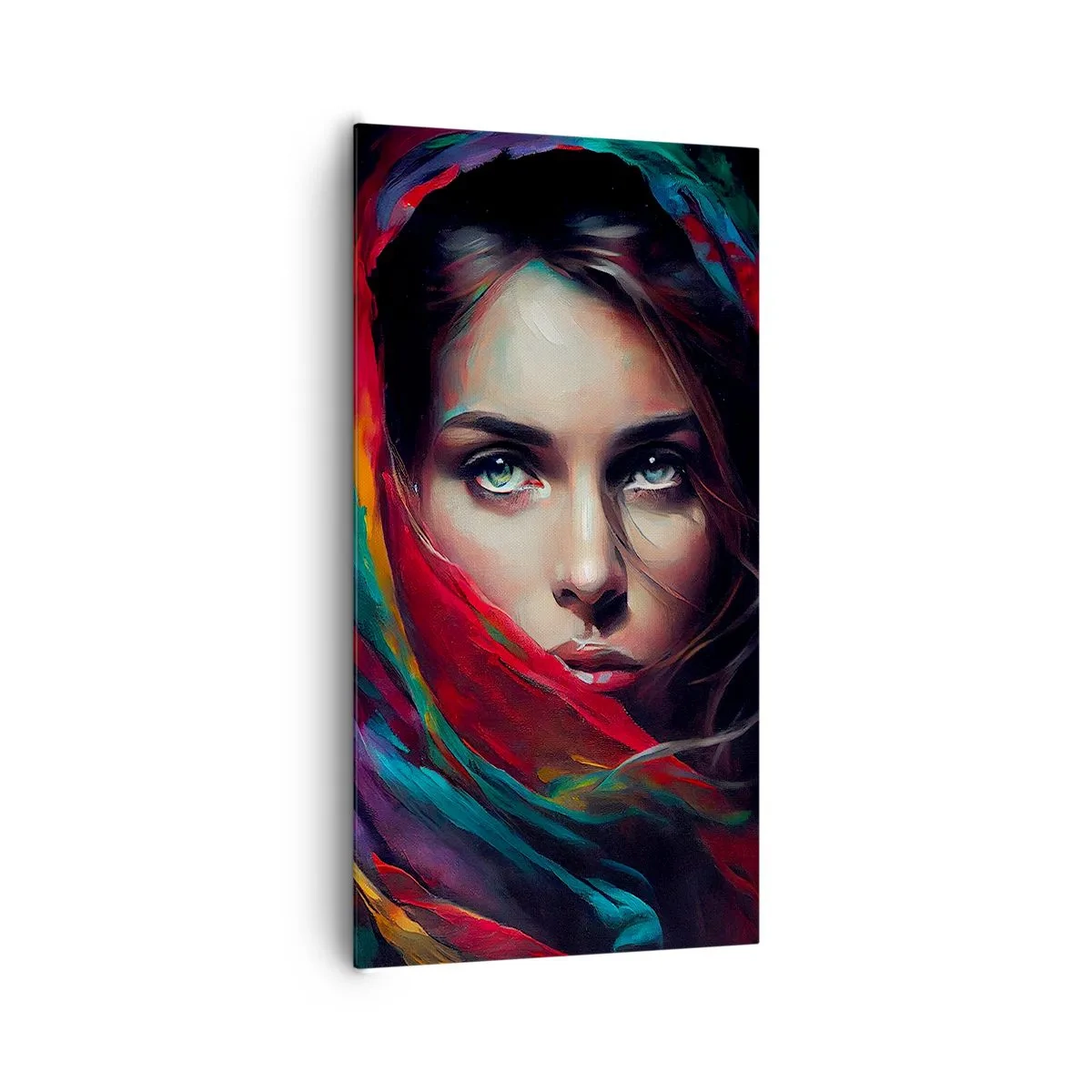 Cuadro sobre lienzo - Impresión de Imagen - Misterio de ojos verdes - 65x120 cm