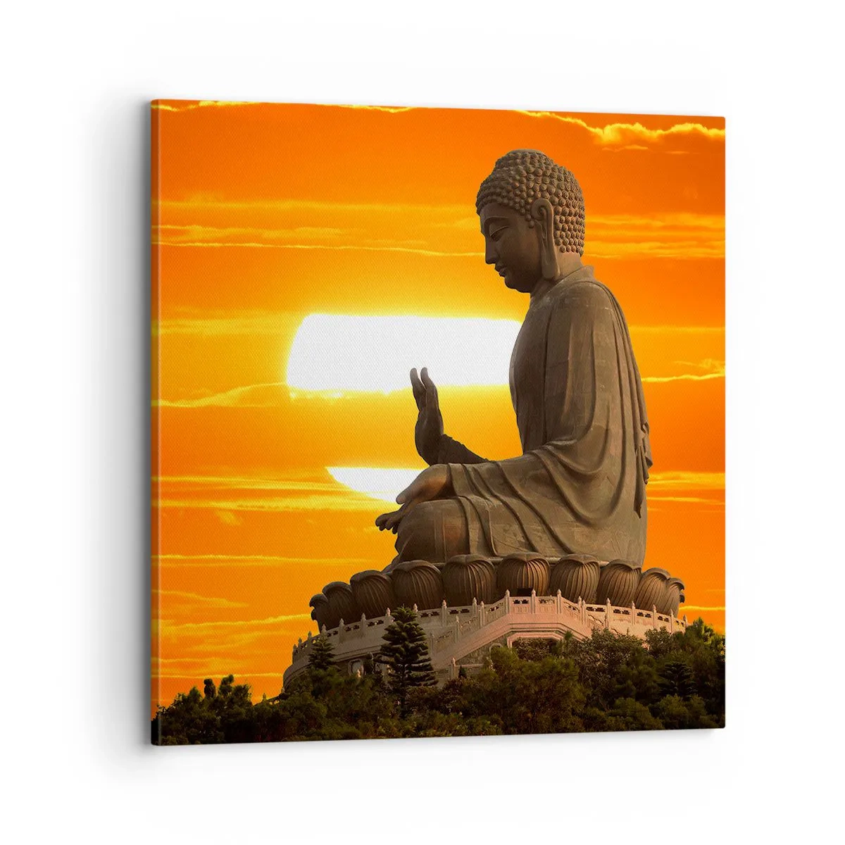 Cuadro sobre lienzo - Impresión de Imagen - Sin miedo al mundo - 70x70 cm