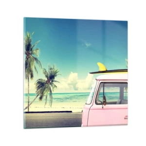 Cuadro sobre vidrio - Impresiones sobre Vidrio - Comienzan las vacaciones - 70x70 cm