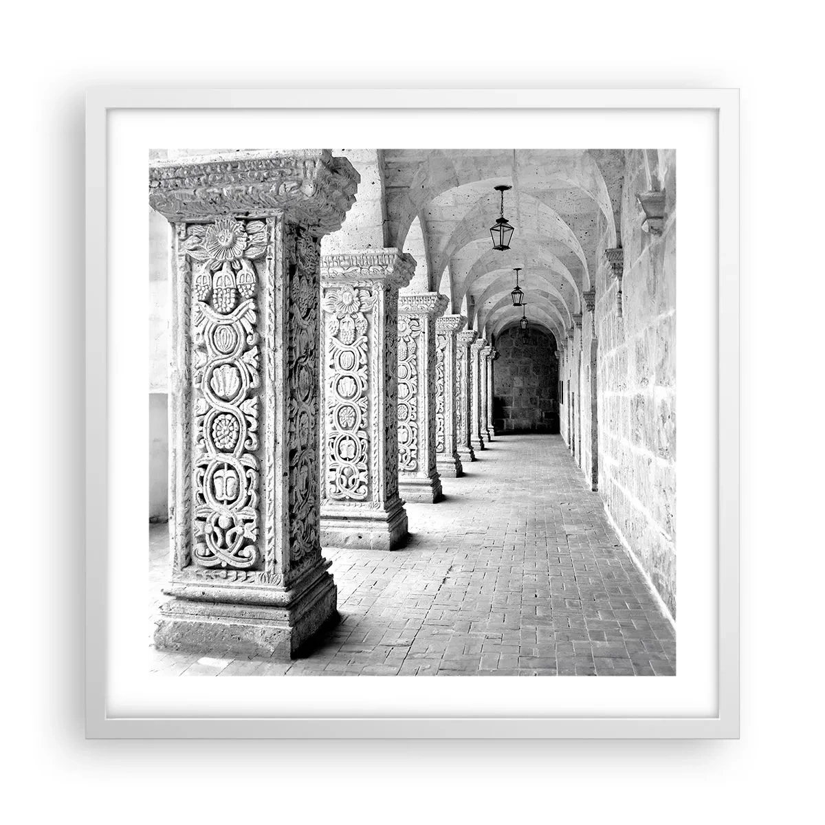 Póster en marco blanco - ¿Y adónde nos llevará...? - 50x50 cm