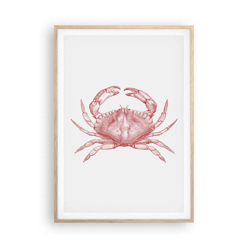 Póster en marco roble claro - El explorador de las rocas - 70x100 cm