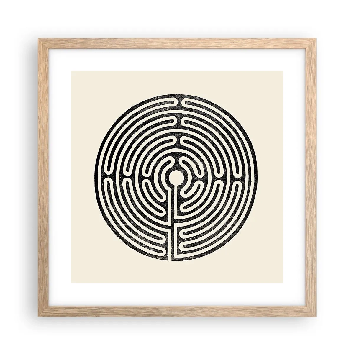 Póster en marco roble claro - Orden misterioso - 40x40 cm