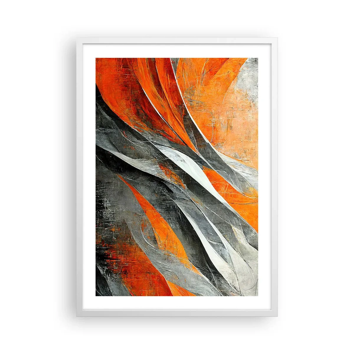 Póster en marco blanco - Calor y frío - 50x70 cm